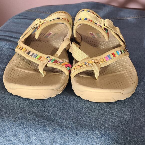 Skechers Women's Reggae Mad Swag Sandals  Size 10‎ Toe Loop Flip Flops - Picture 5 of 7